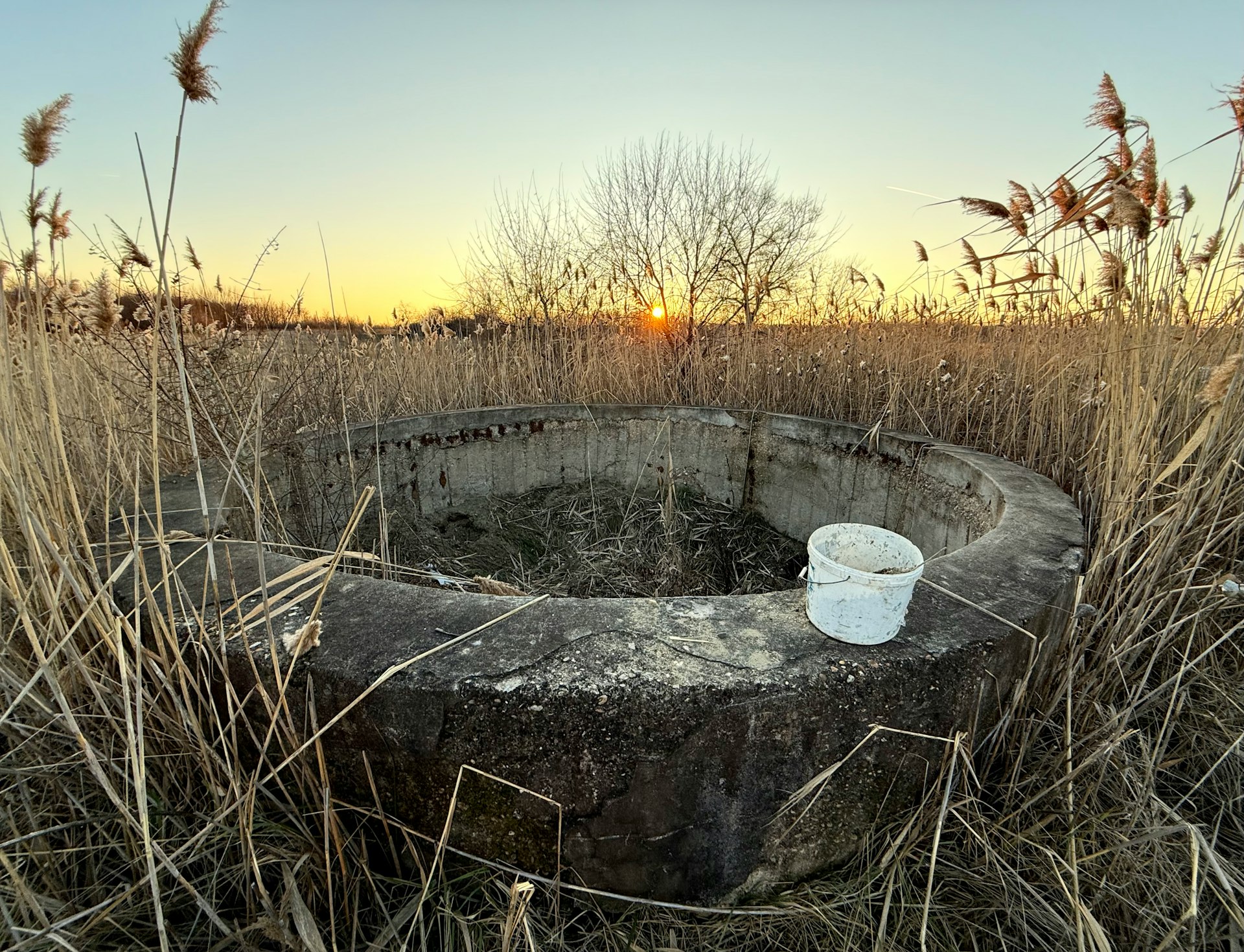 A dry well indicating a need of well pump repair